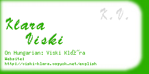 klara viski business card